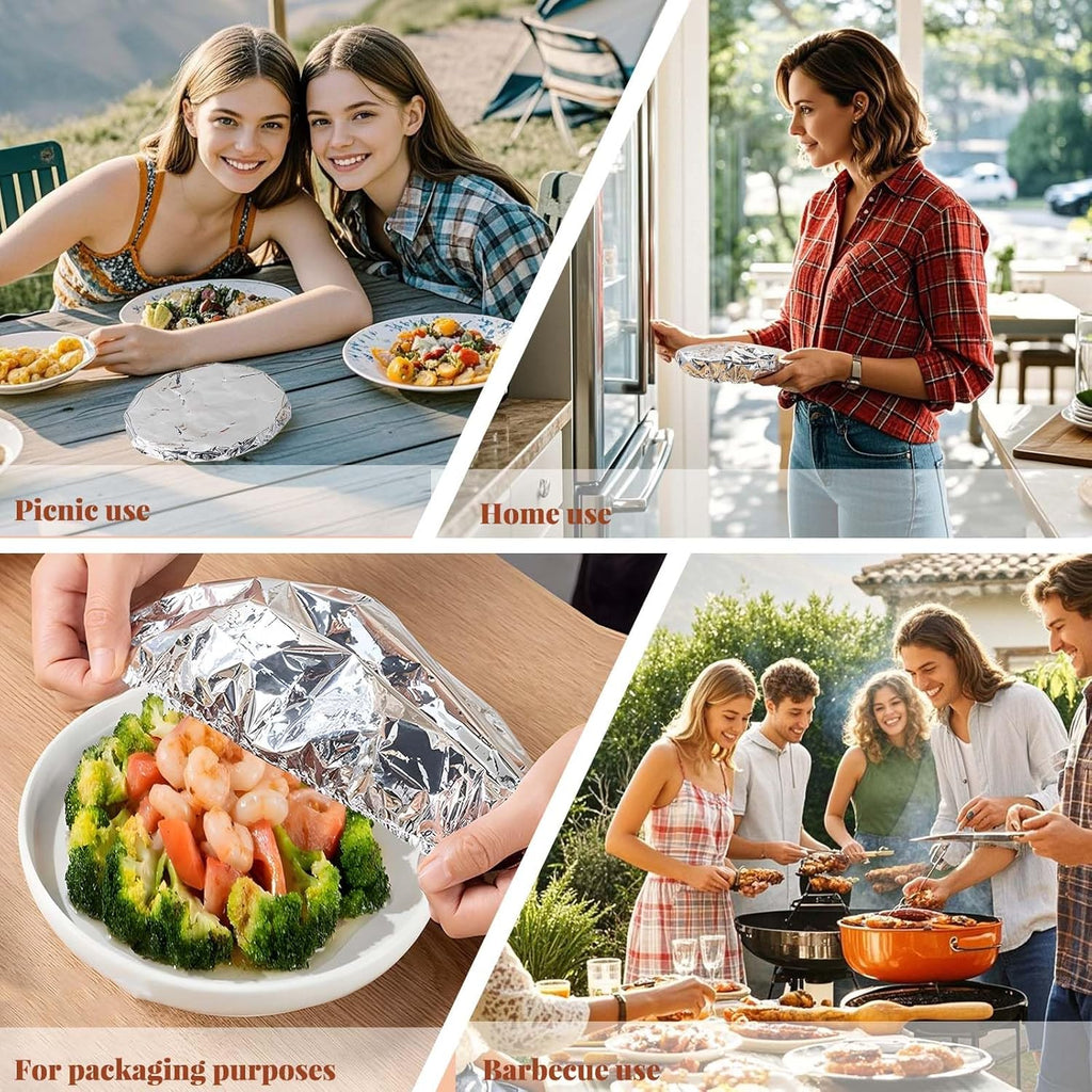🔥LAST DAY SALE - Home dining table & food container aluminum foil heat-retaining cover