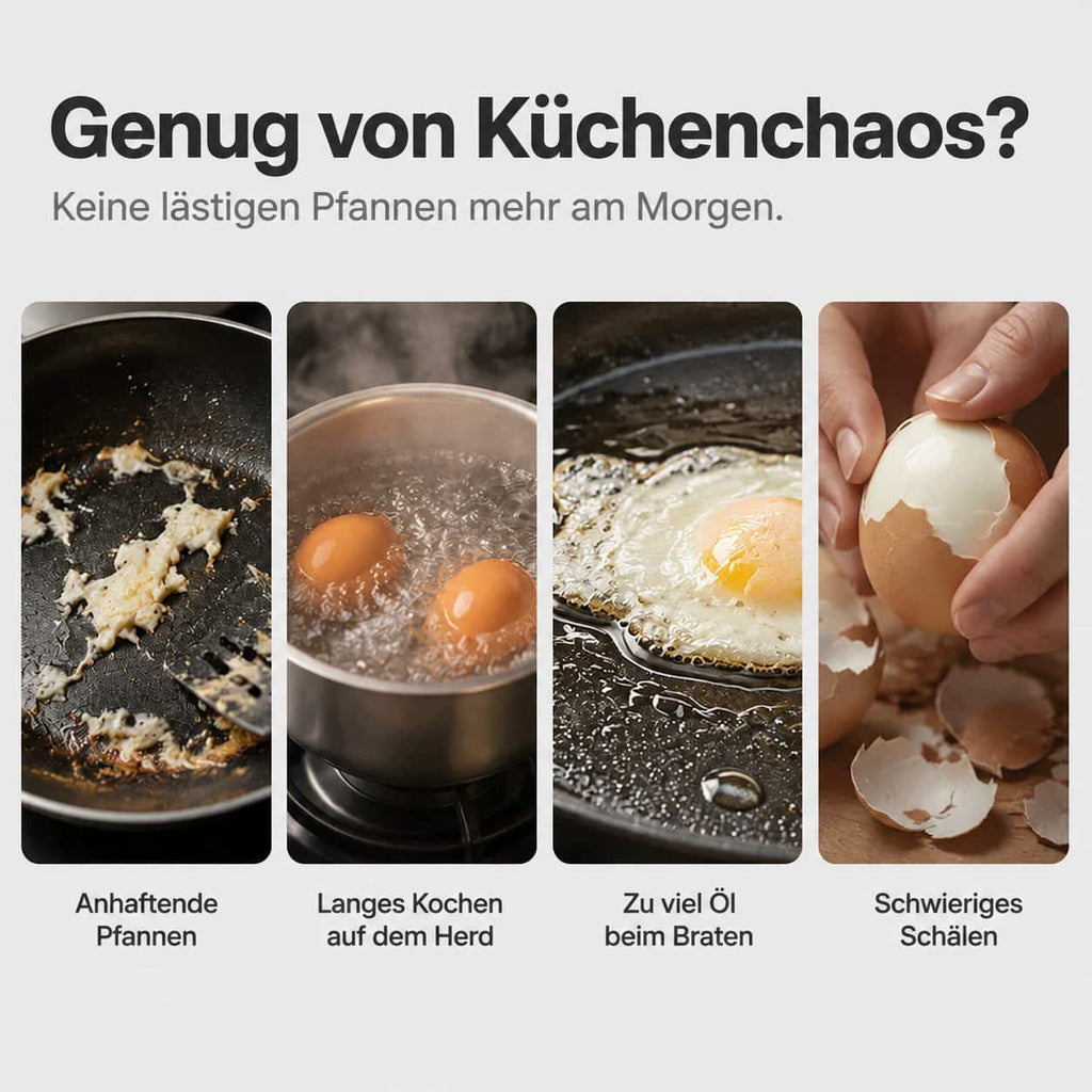 Frühstück leichter machen – Mikrowellen-Eierkocher für 2 Eier in 1 Minute