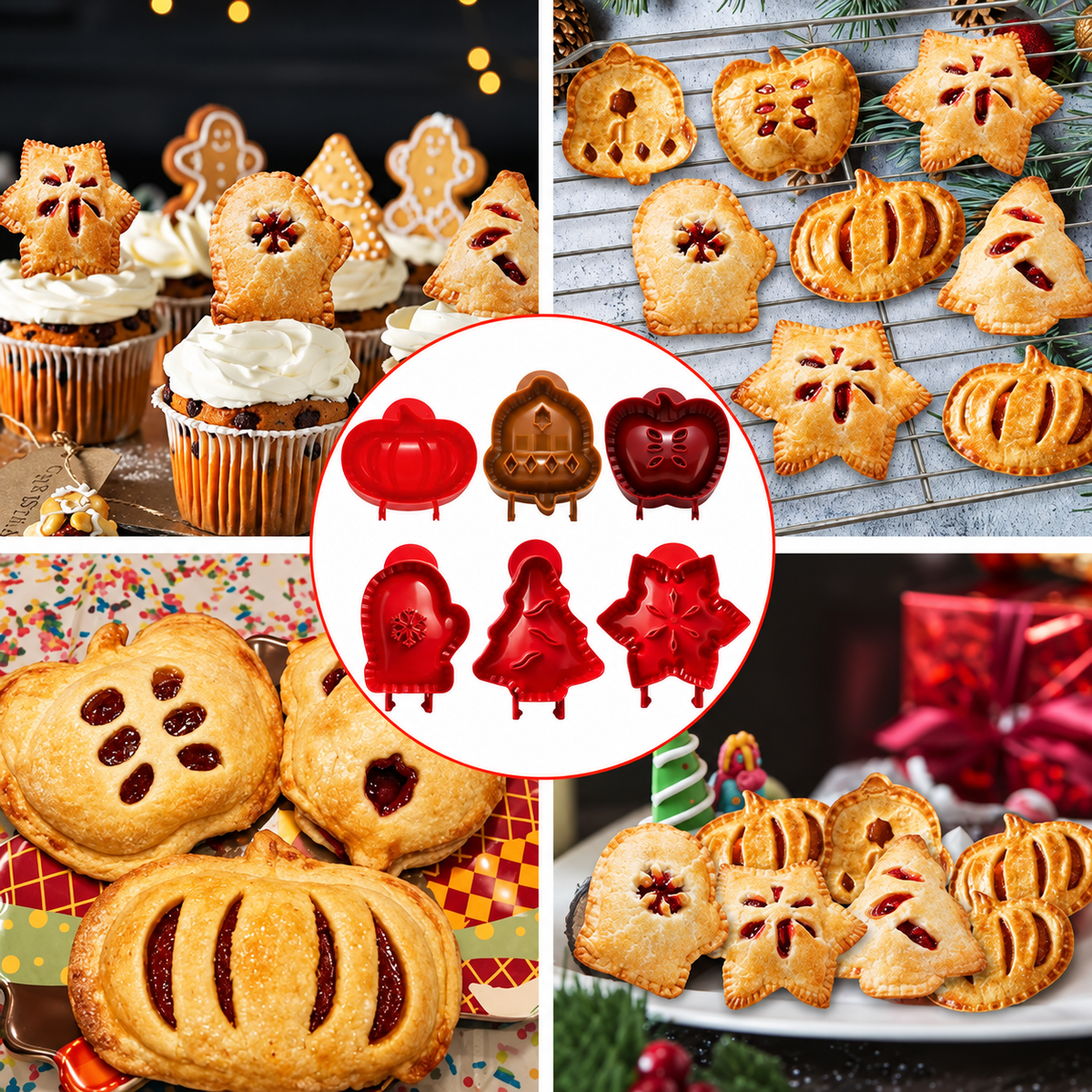 ⚡50K+ Sold 🔥 Selling Fast – Holiday Mini Pie Mold